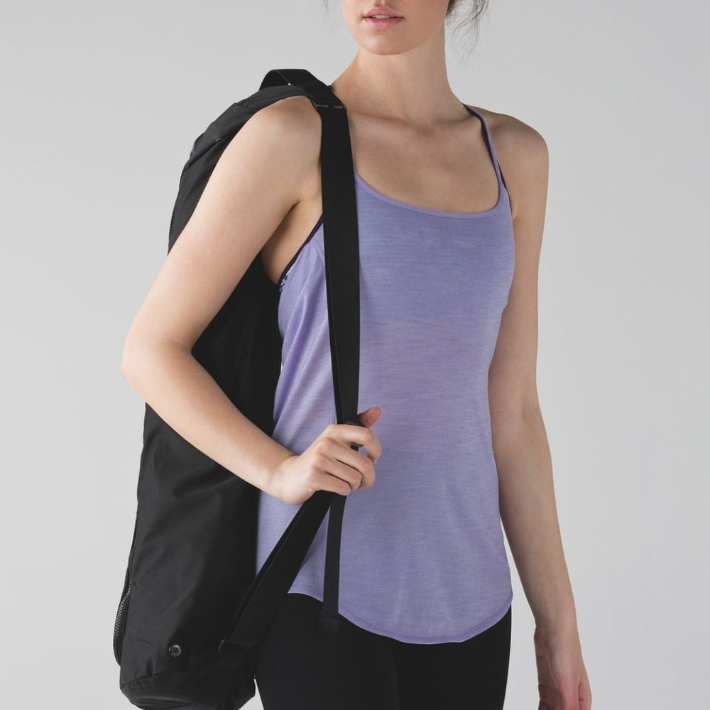 EUC Lululemon Lighten Up Tank Lilac Blurry Belle 4